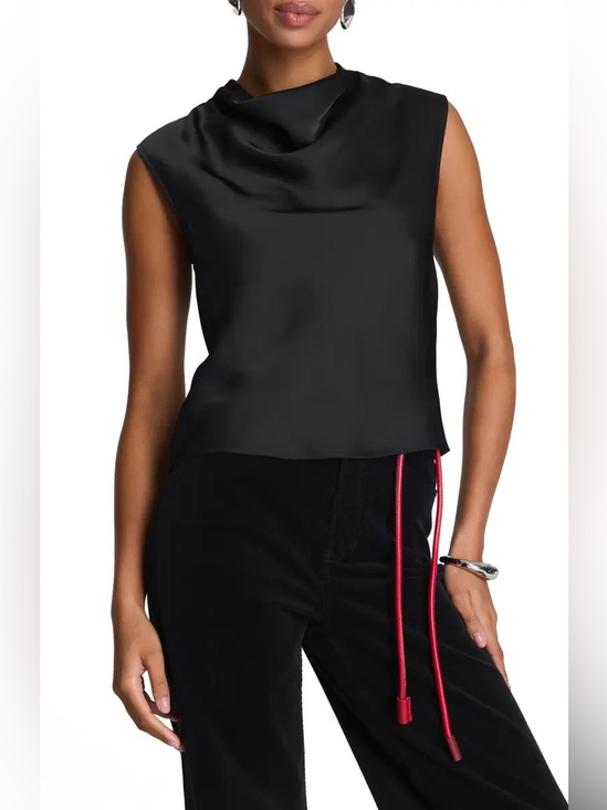 SPANX Tops - NWT Spanx 21739R Sleeveless Satin Cowl Neck Draped Elegant Minimalist Top.